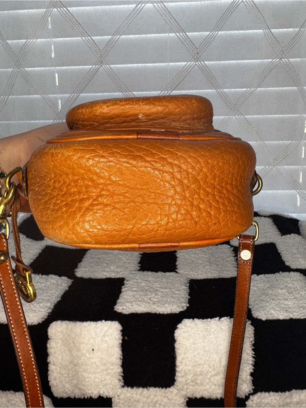 Vintage Dooney & Bourke Mini Explorer Camera Bag British Tan - Picture 5 of 8